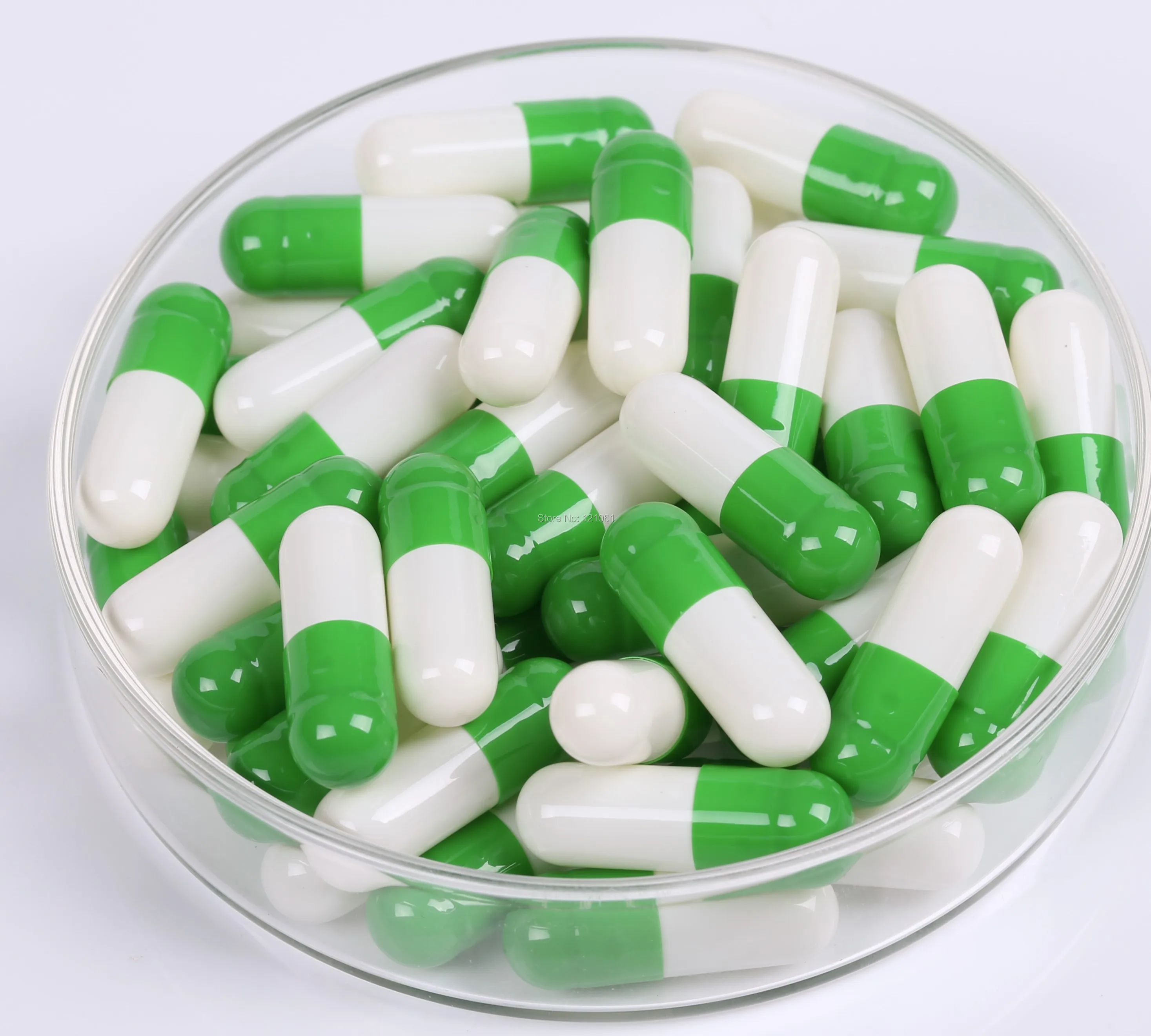 

0# 1,000pcs!green-white empty capsules size 0,hard gelatin empty capsules(joined or seperated capsules available)