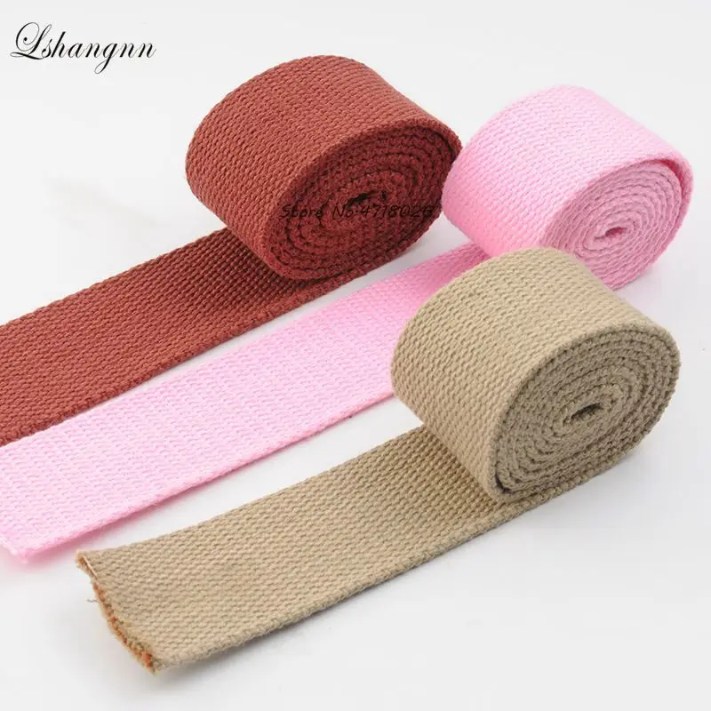 Lshangnn 10 Meter 38mm Polyester/Cotton Ribbon Canvas Webbing/Strap Tape For Bag Strapping Belt Making Sewing DIY Craft For Home