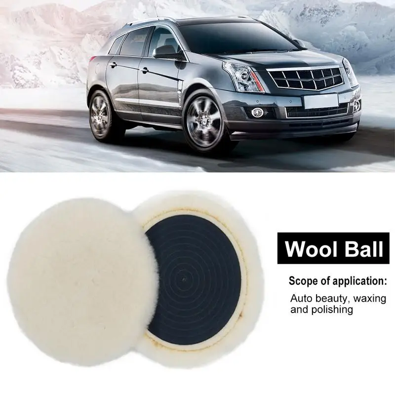 5 Inch 125mm Car Wool Ball Polishing Plate Auto Polishing Waxing Wool Wheel Self-adhesive Flocking Wool Felt