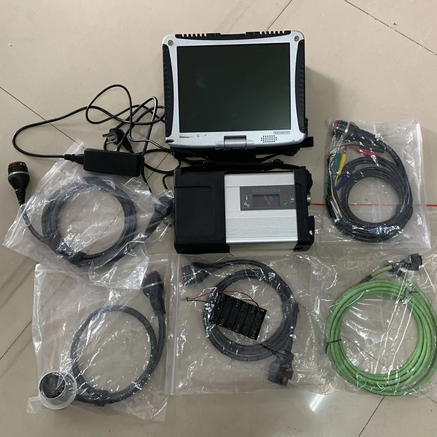 

Mb Star c5 Sd Connect Multiplexer Diagnostic Tool with Software Ssd Installed in CF19 Laptop Full Set Ready to USE Super