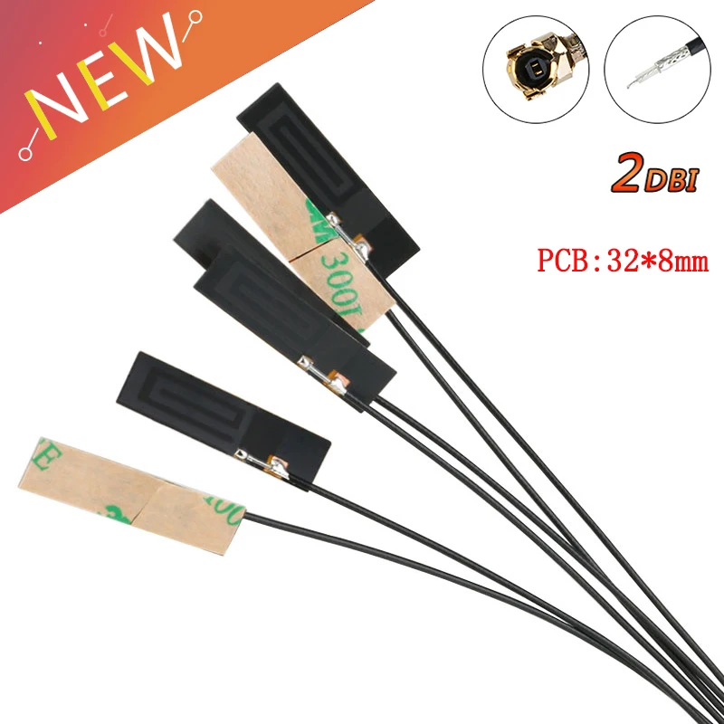 5PCS/1PC 2DBI GSM/GPRS/WCDMA/CDMA/3G Sim800 NB-IOT Module Built in Circuit Board FPC Antenna IPEX IPX/U.FL Connector RG1.13