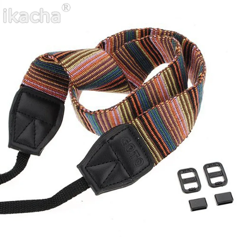 Vintage Style Stripes Neck Camera Straps Shoulder Belt Grip For DSLR For Nikon Canon Sony Pentax