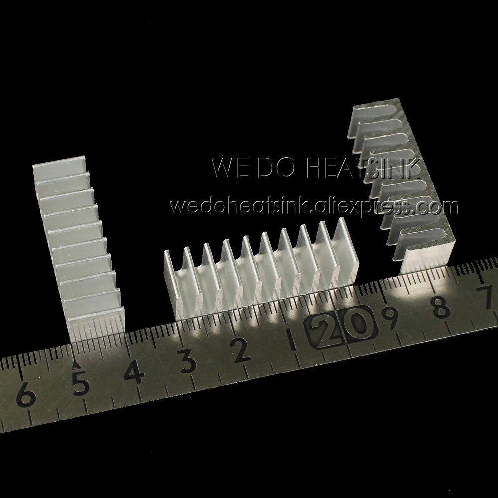 WE DO HEATSINK 20pcs 10x35x10mm Extruded Epoxy Attach On Heatsink Aluminum For DIP