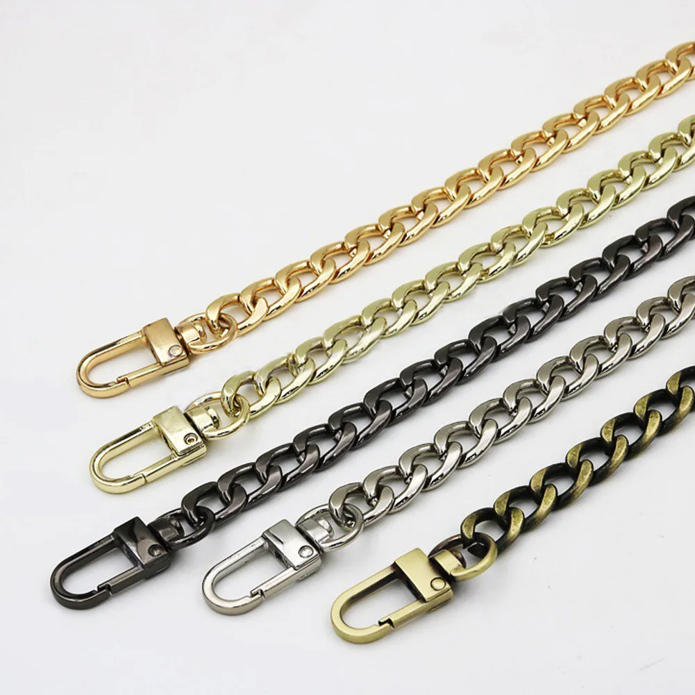 120cm Metal Chain for Shoulder Bags Handbag Handle Silver Gold DIY Belt For Bag Straps Double woven Iron Chain Bag Accessories