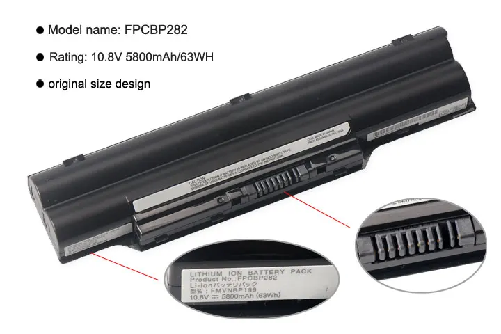 KingSener FPCBP282 Battery for Fujitsu LifeBook AH572 SH760 S6311 S710 S7110 S7111 S751 S761 FPCBP325 FPCBP281 FMVNBP198 P772