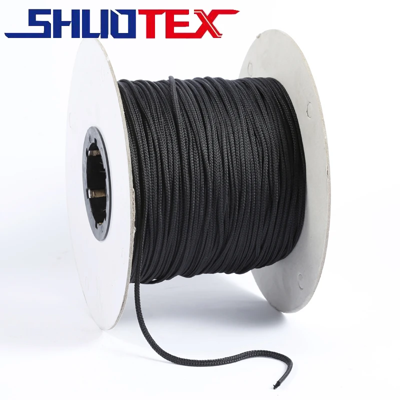 Zwart Polyester Gevlochten Mouwen