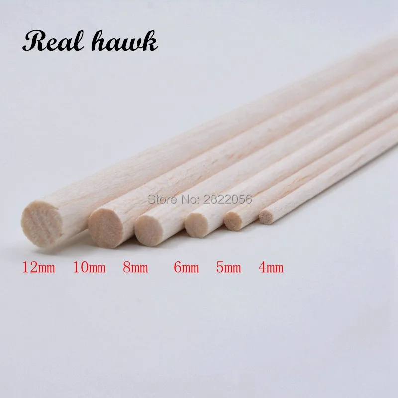 

500mm long diameter of D4/D5/D6/D8/D10/D12mm AAA+ Balsa Wood Roud Dowels Sticks for airplane/boat model DIY