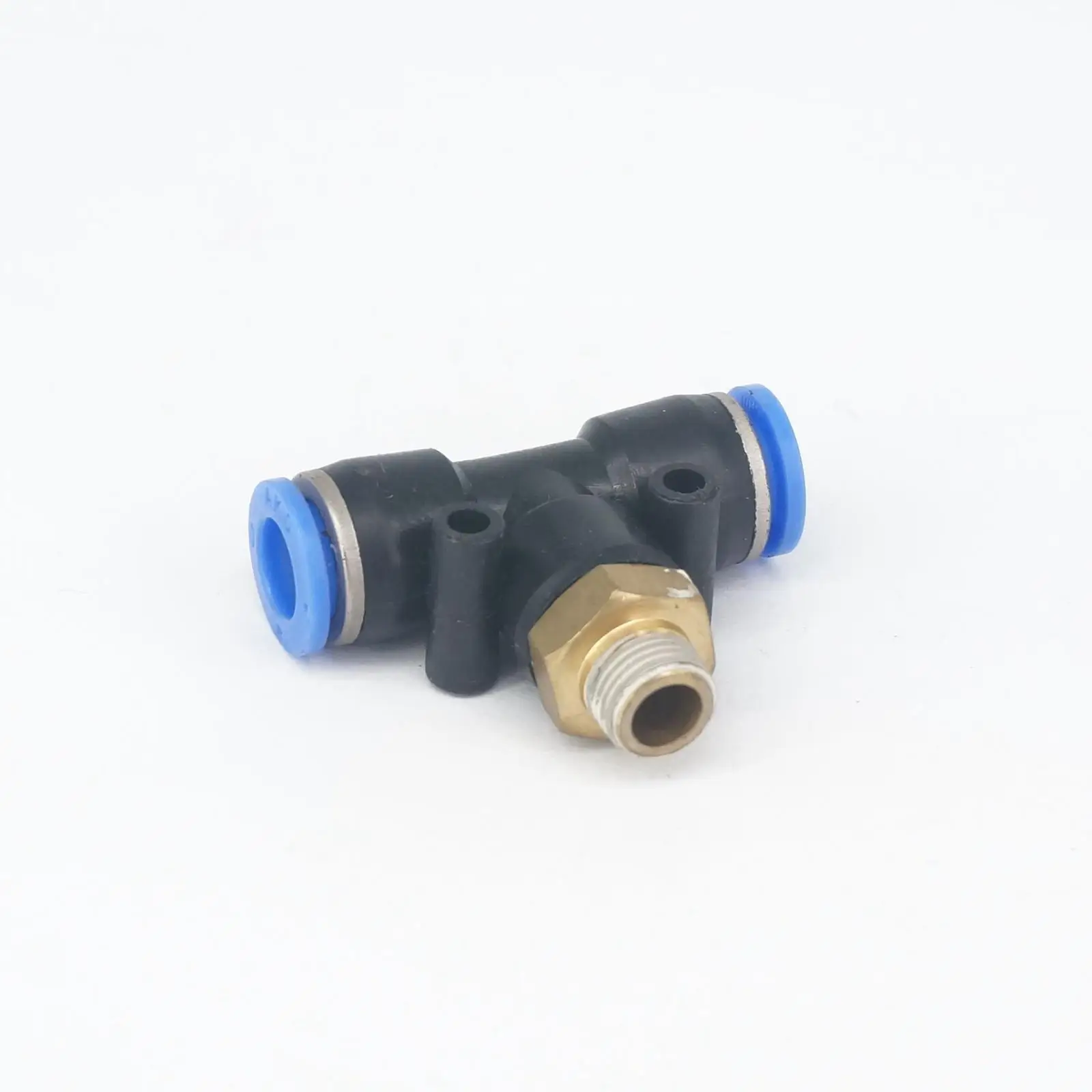 Tubo de poliuretano BSP macho-Fit de 8mm O/D, Conector de empuje de 3 vías, ajuste de aire de liberación rápida, 1/8 Mpa, 0,8"