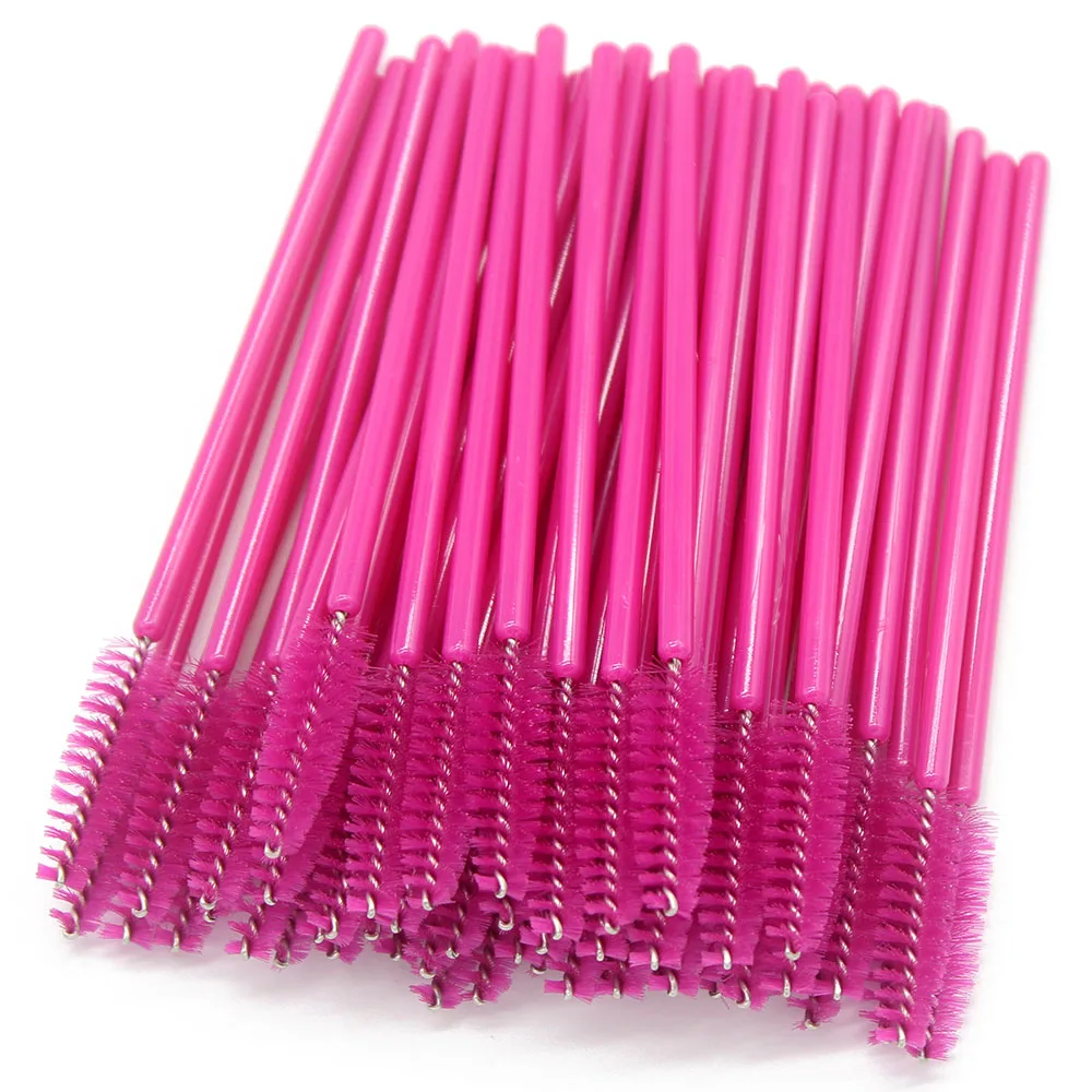 Kimcci-Brosses applicateur de cils, peigne pour faux sourcils, baguettes de mascara, Végétde maquillage, 50 pièces