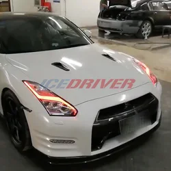 Icedriver for Nissan GT-R GTR DRL RGB multicolor LED boards daytime running lights Red RGBW Demon Eye lighting bulbs cool lights