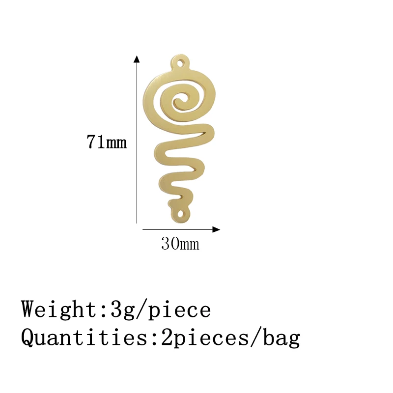 Novo 2 peças/saco 71mm liga de alumínio fio desenho linha curvada encantos pingente para diy colar brinco acessórios