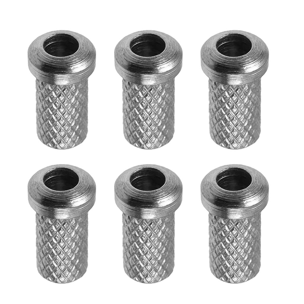 6 Pcs Durable Iron Electric Guitar String Mounting Through Body  Ferrules Bushings Guitar Parts Great Feplacement 9 x 5mm