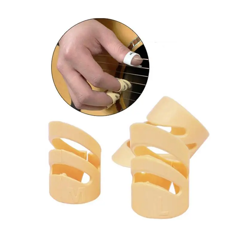 3 Pcs ALaska Pick Index Finger Picks For Acoustic Electric Guitar Stringed Instrument M/L