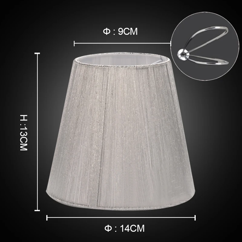 LAMPSHADE TO CRYSTAL chandeliers light/Pendant light lamp,Black/White/Beige/Purple/Brown/Red/Silver Lamp cover/lamp chimney E14