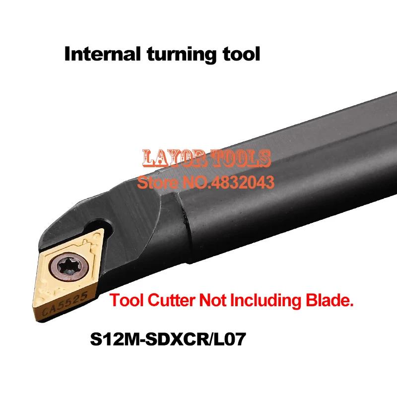 S12M-SDXCR07 Boring bar tool holder,indexable Internal Turning tools,Screw Locked on clamping CNC Lathe Turning bar For DCGT0702