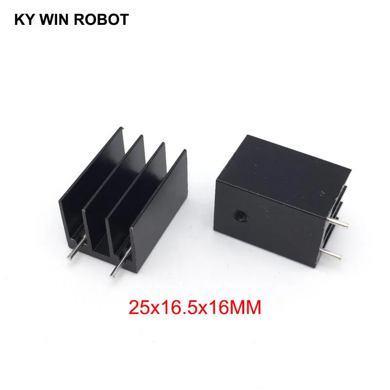 10 pcs Aluminium TO-220 Heatsink TO 220 Heat Sink Transistor Radiator TO220 Cooler Cooling 25*16.5*16MM With 2 Pins T