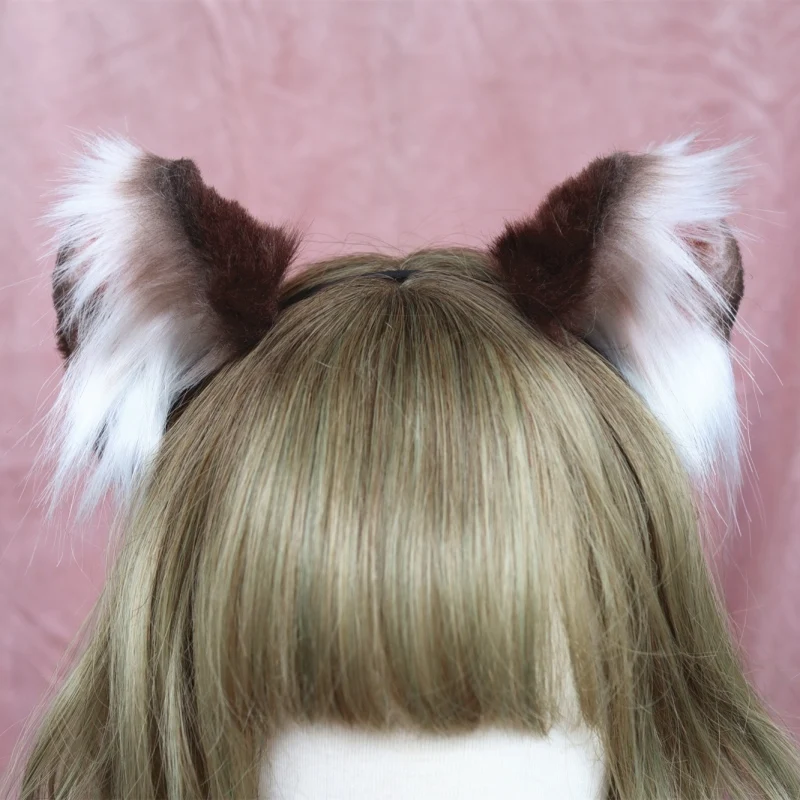 Diadema con orejas de Animal para niña y mujer, accesorio para el cabello para fiesta, trabajo manual