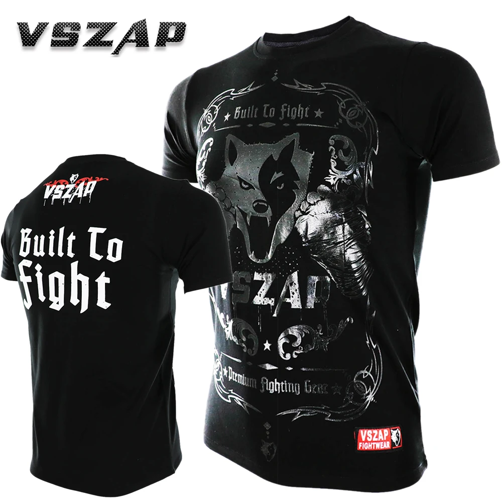 

VSZAP MMA Clothing Shirts Rashguard Fitness Base Layer Skin Tight Weight Lifting Men T Shirts Muay Thai Shorts Boxe