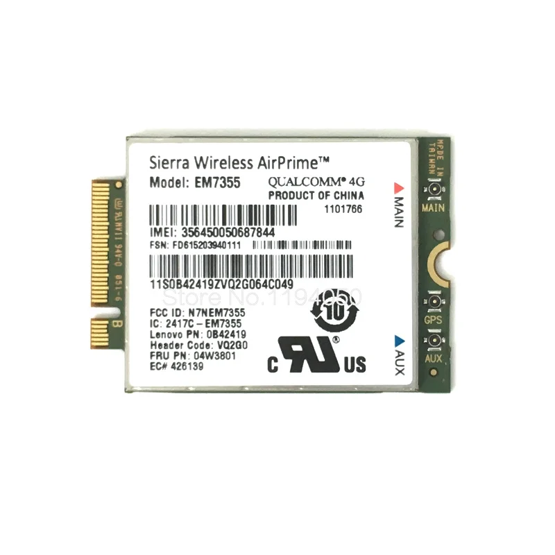 WDXUN EM7355  4G LTE WWAN card 04W3801 GOBI5000 for X240 W540 T440P T431S 4G module