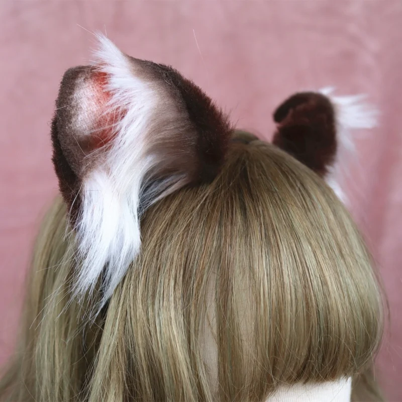 Diadema con orejas de Animal para niña y mujer, accesorio para el cabello para fiesta, trabajo manual