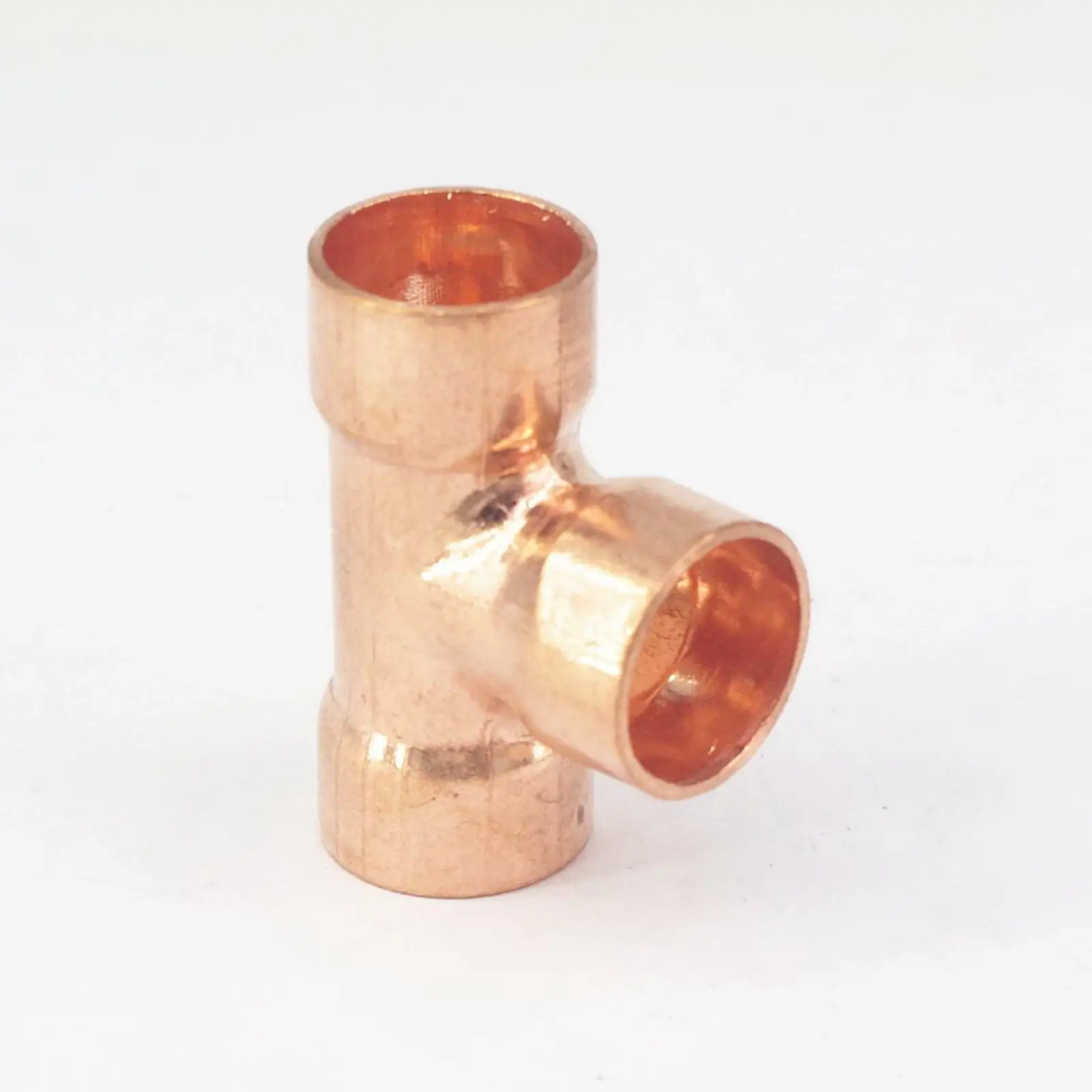 I.D 25x1mm Copper End Feed Euqal Tee 3 Ways Pipe Adapter Air Conditioner Refrigeration Gas Water Oil