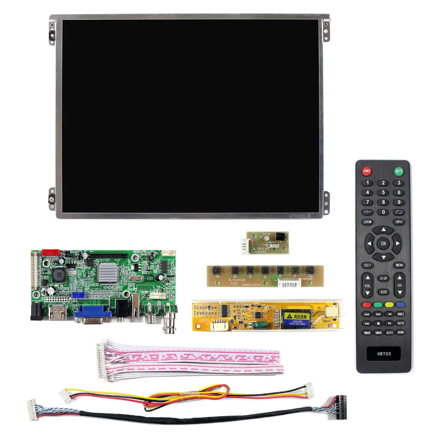 10.4inch HT10X21-311 1024X768 IPS LCD Screen with HD MI+VGA+AV+USB LCD Controller Board VS-V59AV-V1