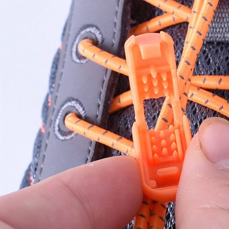 AONIJIE 1 Pair No Tie Shoelaces Elastic Reflective Shoe Laces Quick Lazy Laces For For Kids And Adult Sneakers Boots E4055