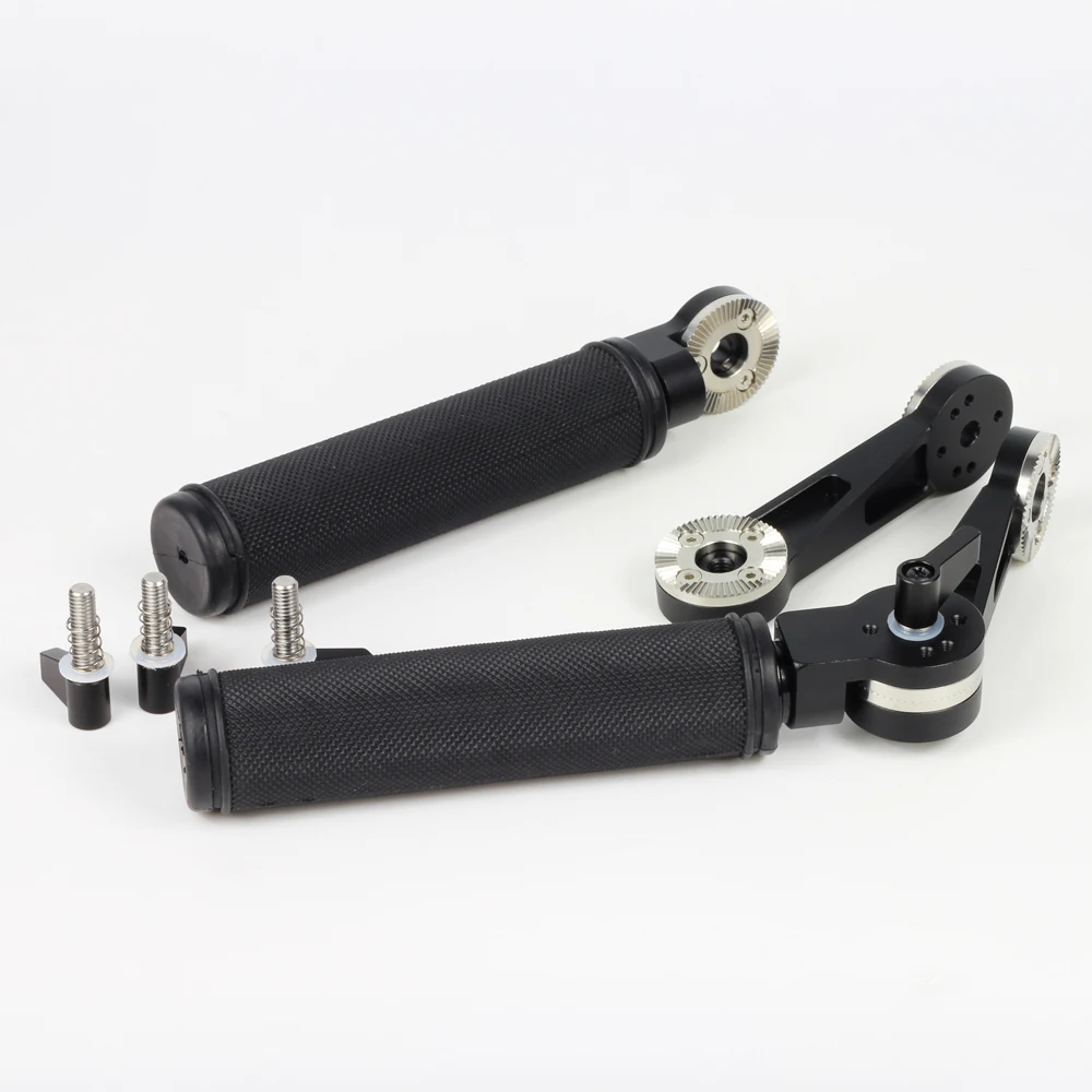 ARRI Type Rosette Dogbone Grip Handle Pair Set fr 15MM Rod Support Camera Rig Rigs Cheese Plate Top Front Mount Armor Cage Gimbl