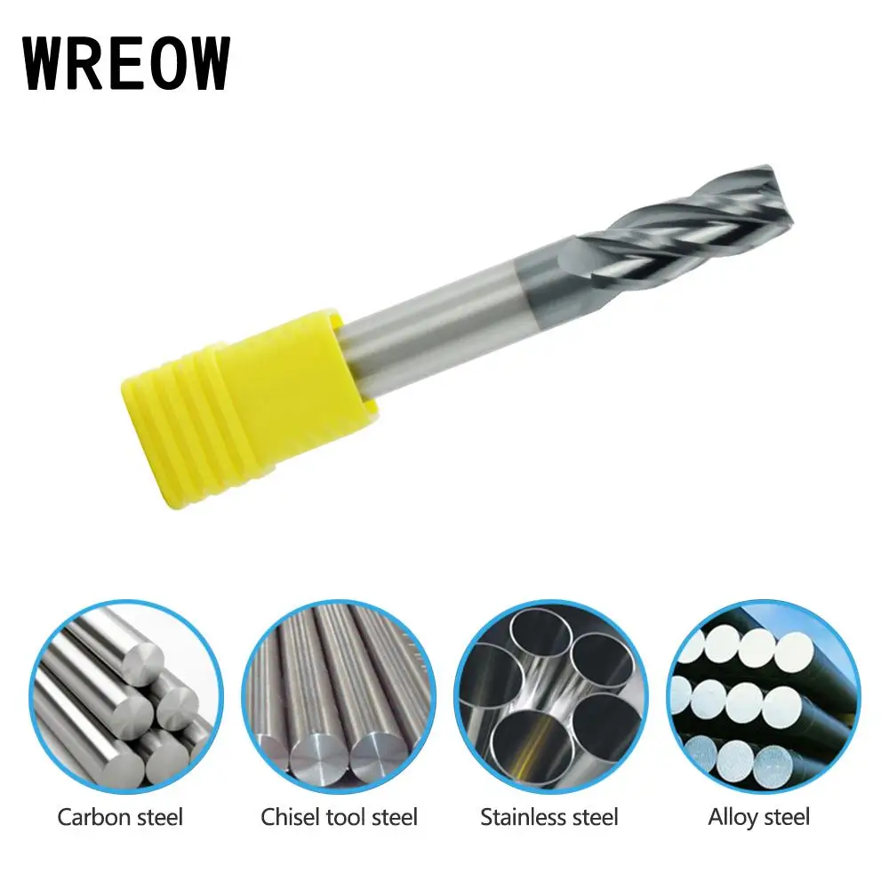 CNC Lathe Milling Cutter router bit 1mm 2mm 3mm 4mm 5mm 6mm Alloy Carbide End Mill 4 Flute Milling tools For Steel Metal Cutt