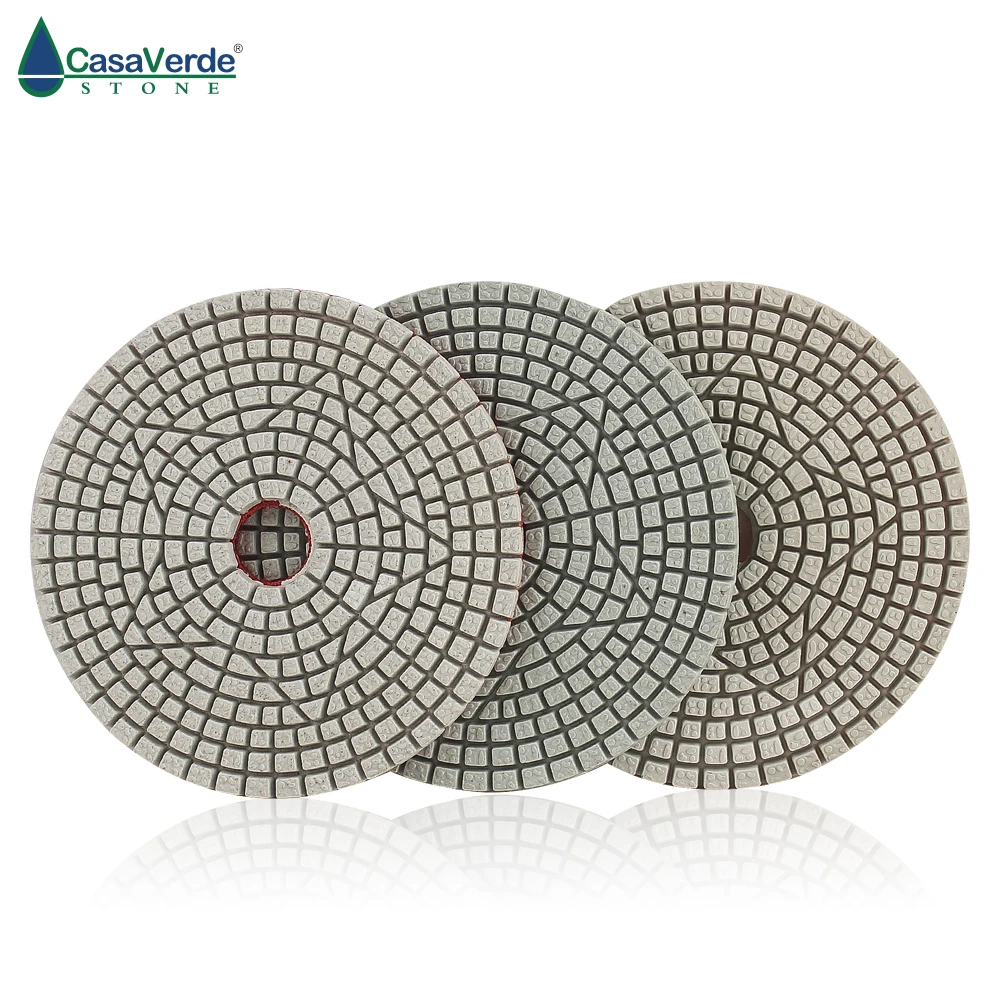 DC-LFW3PP02 4 inch kim cương đánh bóng pads 100mm ướt sử dụng của chất lượng cao 3-bước đánh bóng miếng đệm