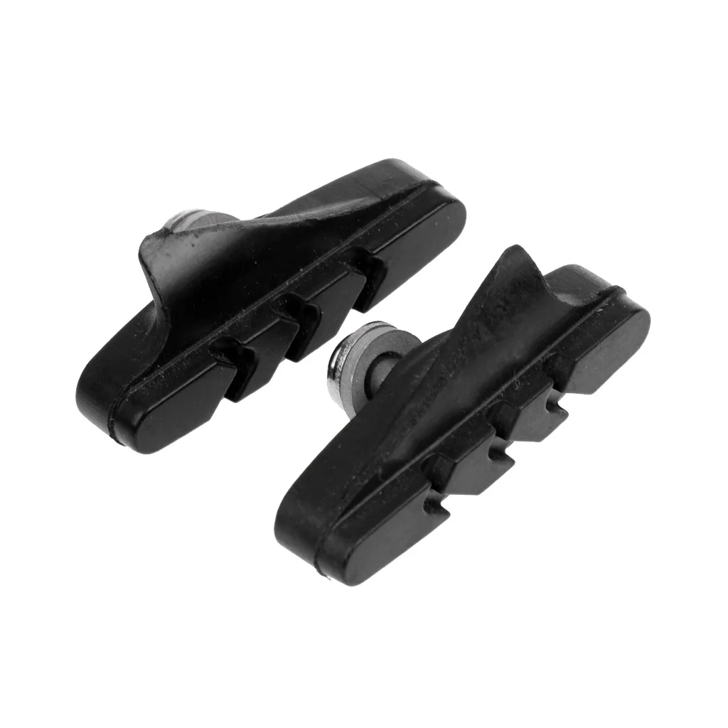 2Pcs Black Brake Pads Blocks Holder Shoes Road Racer Bike Bicycle Rubber Block 52mm Bicycle Fixed Gear for Road Bike