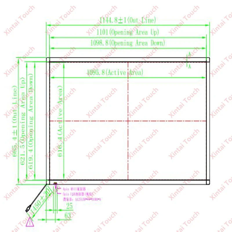 Xintai Touch  50 Inches 10 Touch Points 16:9 Ratio IR Touch Frame Panel/Touch Screen Overlay Kit Plug & Play (NO Glass)