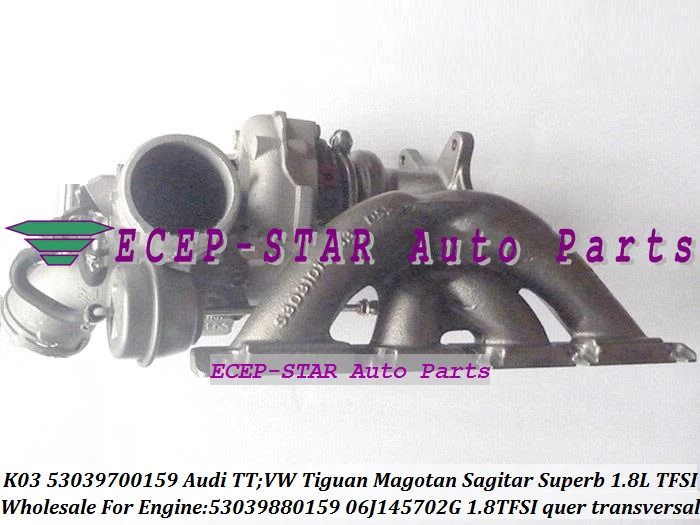 K03 53039700159 53039880159 06J145702G Turbo For AUDI TT For Volkswagen For VW Tiguan Magotan Sagitar Skoda Octavia Superb 1.8L