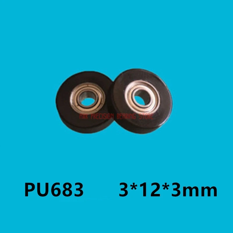 

2023 Rushed Top Fashion Small Pulley Wheel Pu Polyurethane Micro Bearing 683 Plastic Bag Inner Diameter 3*12*3mm