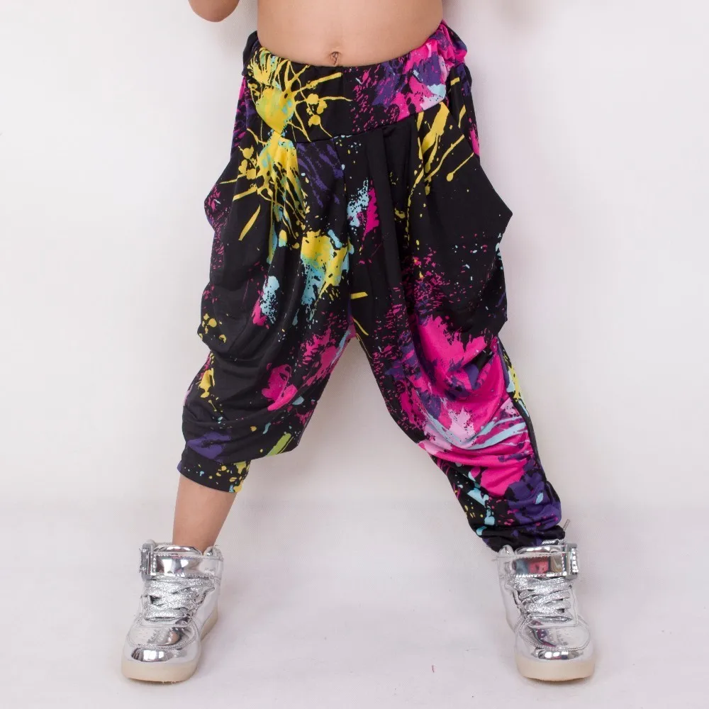 2022 Kids Adult Candy Colors Sweatpants Personality Casual Doodle Spring Summer Trousers Loose Dance Costume Harem Hip Hop Pants