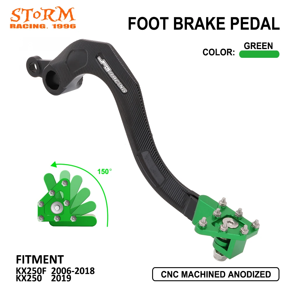 CNC Motorcycle Footbrake Lever Foot Brake Pedal For KAWASAKI KXF250 KXF KX-F250 KX250F KX 250F F 2006-2018 KX250 250 2019 2020