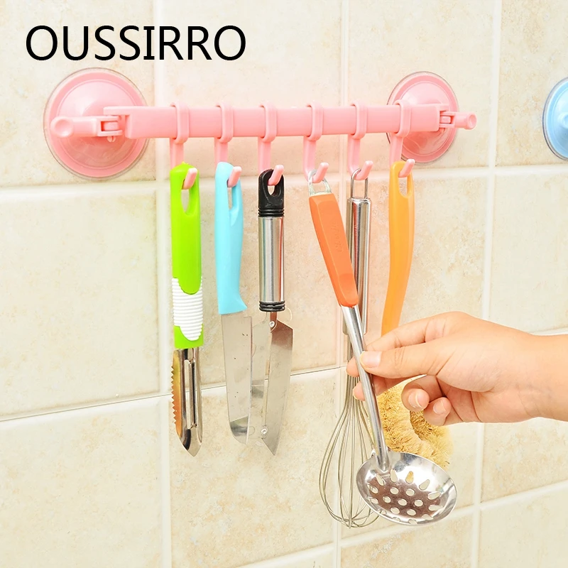 

Adjustable Sucker Hook Hanger Double Suction Cup Towel Sponge Holer Hanging Wall Shelves Bathroom Kitchen Storage Holders