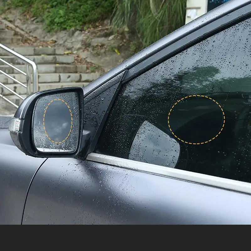 A Pair Of Car Sticker Anti Fog Car Rearview Mirror Protective Film Car Mirror Window Clear Film Membrane Anti-glare Waterproof