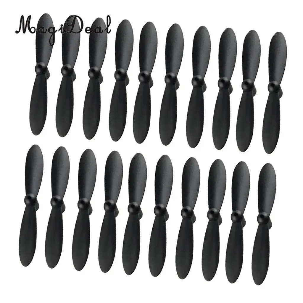 20Pcs Propeller Set Airscrew Replacement for Cheerson CX 10 Mini Drone Quadcopter Helicopter RC Accessories Black