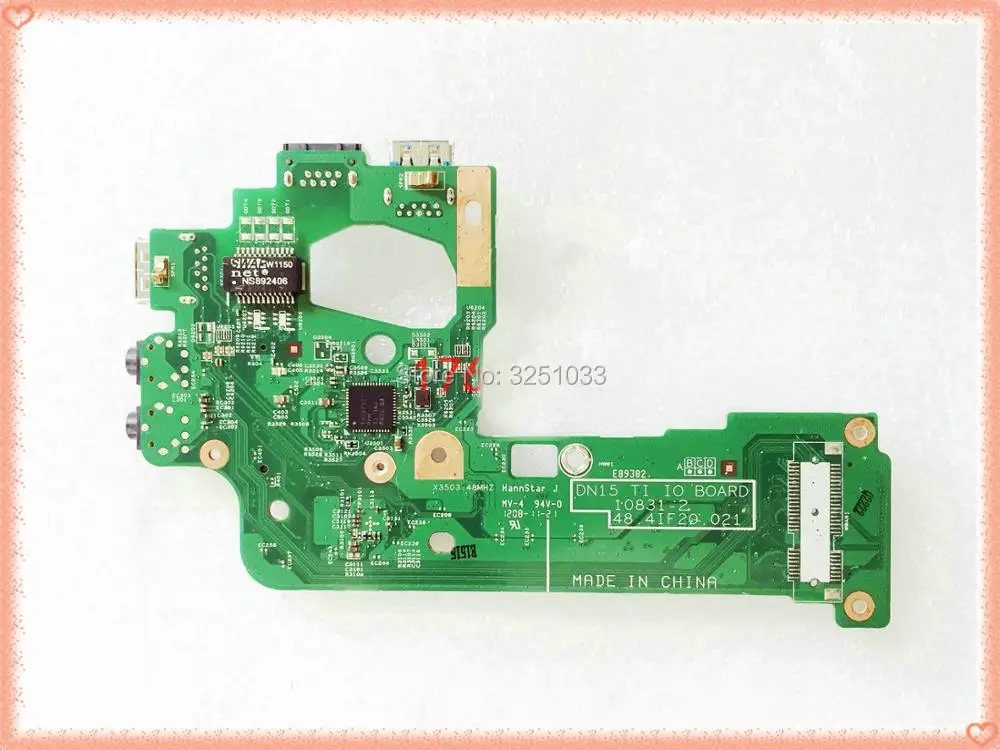 48.4IF20.021 For Dell Inspiron 15R N5110 AUDIO USB Port LAN board Ethernet USB 3.0 Board 48.4IF04.011 10831-2 second-hand