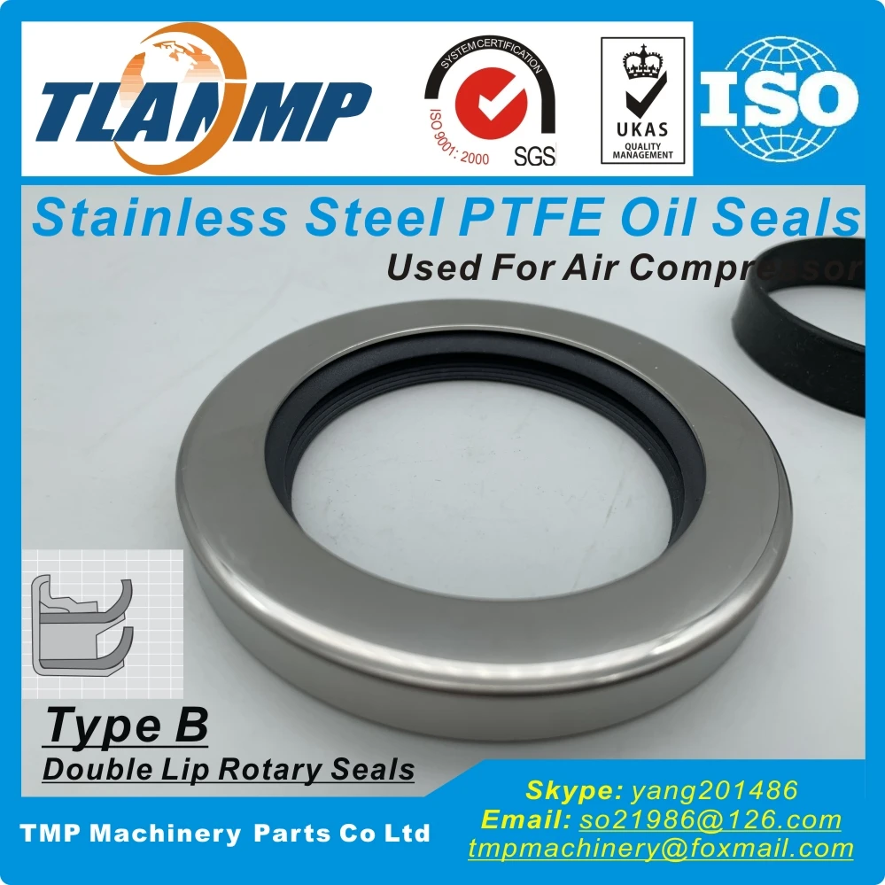 35*47*7mm , 35*50*8/12mm , 35*45*5mm , 35*55*10mm , 40*62*8mm, 50*72*12mm , 32*47*8mm Double Lip Stainless steel PTFE Oil Seals