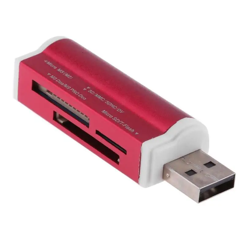 USB2.0 4 in 1 Multi Memory Card Reader All in One Cardreader for SD/SDHC/Mini SD/MMC/TF Card/MS Lector de tarjetas