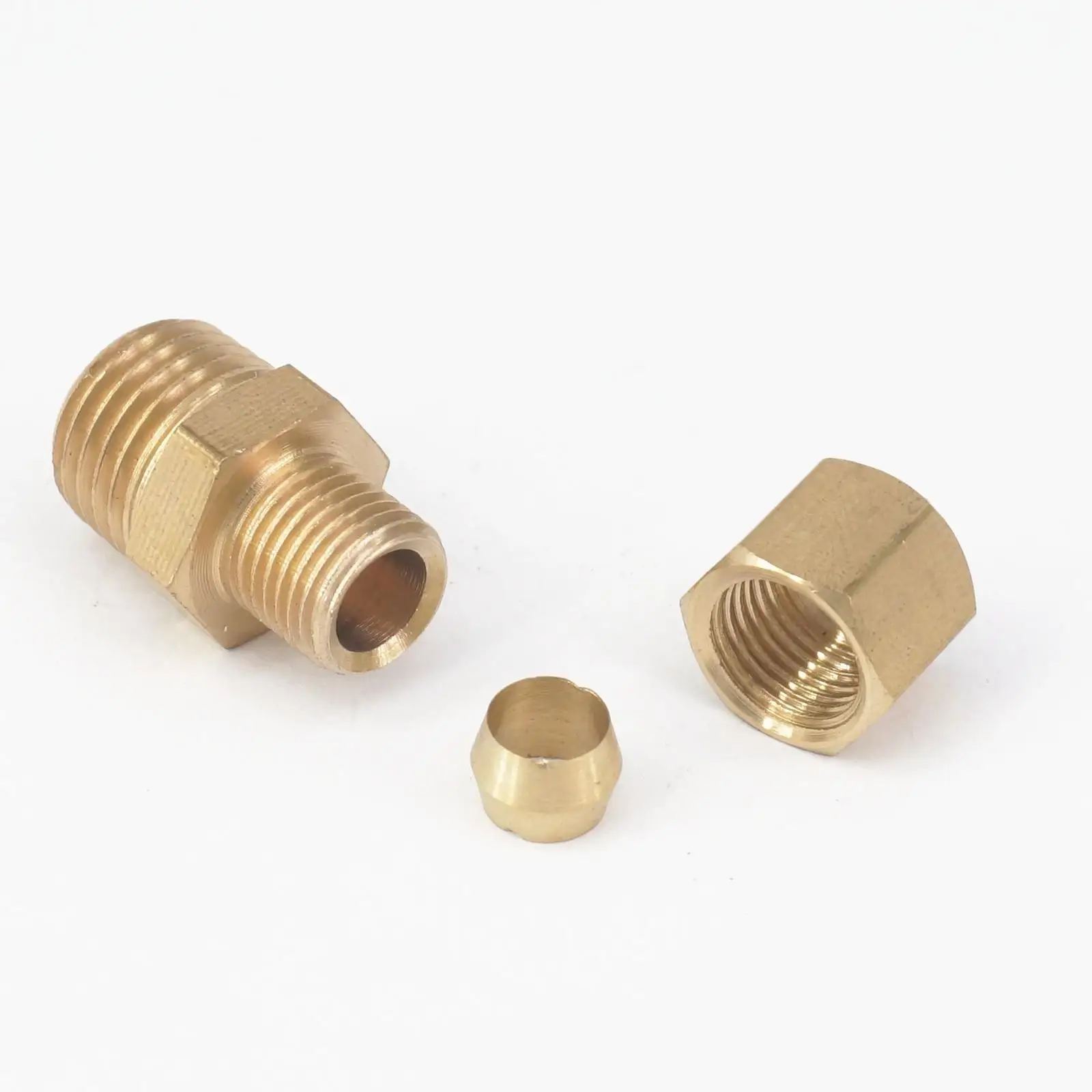 1/4 "NPT Männlichen x Fit 1/4" Rohr OD Compression Union Messing Rohr Fitting Anschluss