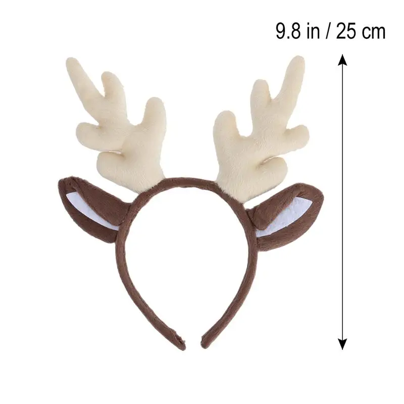 Headband Reindeer Christmas Antler Antlers Hair For Kids Xmas Headbands Deer Hoops Headwear Ears Party Decor Adults Elk