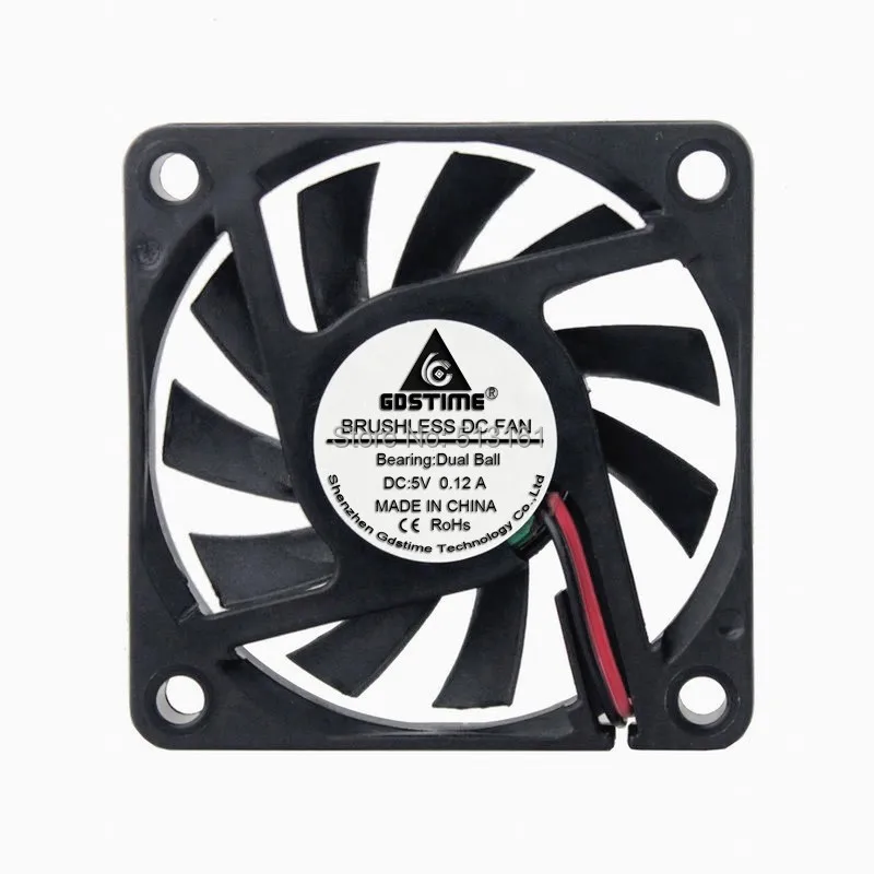 Gdstime 5 v Bóng Mang 60 mét 6 cm 60 mét x 60 mét x 10 mét DC Không Chổi Than PC máy tính xách tay Máy Tính Làm Mát Cooler Fan Indsutry Quạt Hướng Trục