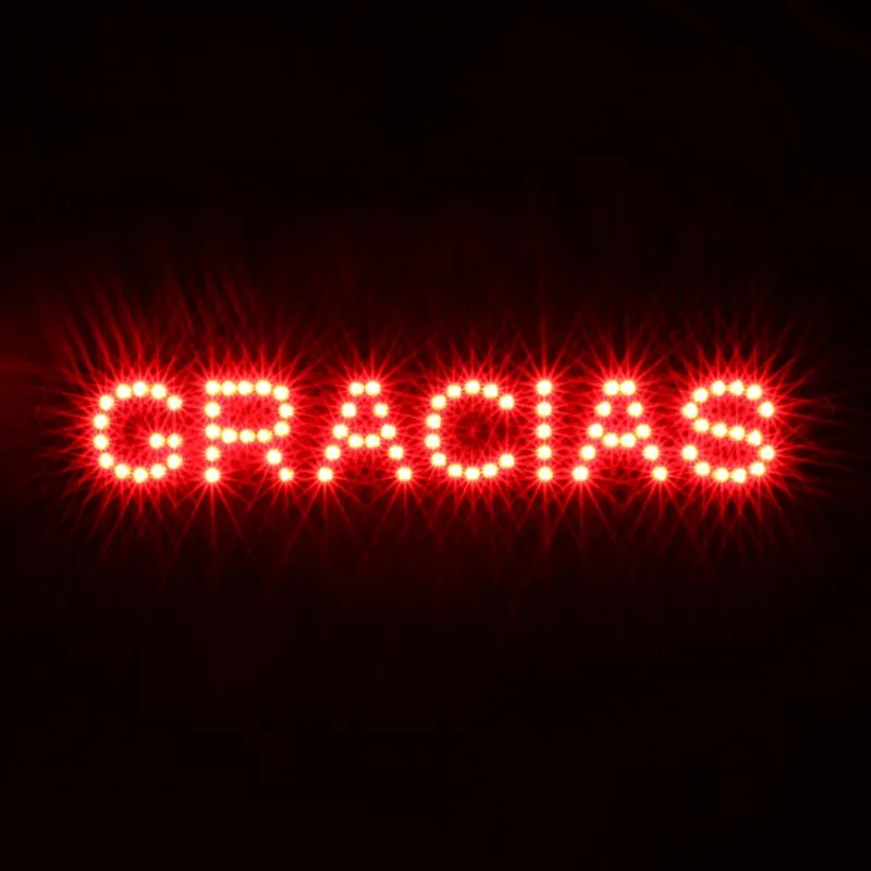 

New product GRACIAS Thanks in Spanish Universal led lights led general brake lamp third brake light led car light