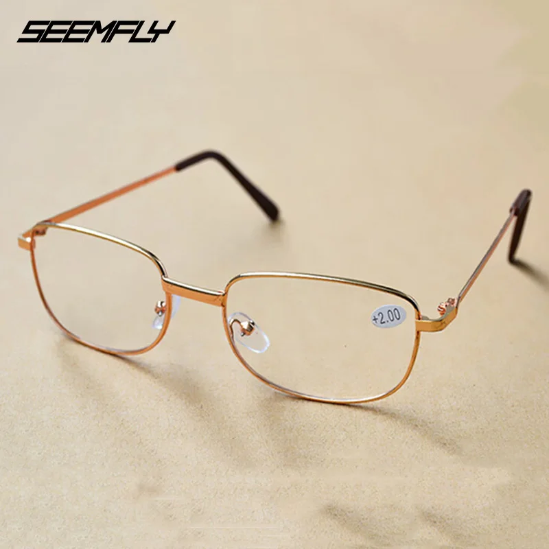 

Seemfly Metal Frame Reading Glasses Presbyopic Eyeglasses Men Women Resin Lenses Unisex Eyewear +1.0 +1.5 +2.0 +2.5 +3.5 +4.0