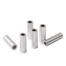 Hyaena 100pcs Single Barrel Crimp sleeves Aluminum Fishing Line tube Crimping sleeve for Bait rig Fishing Tackle Connector