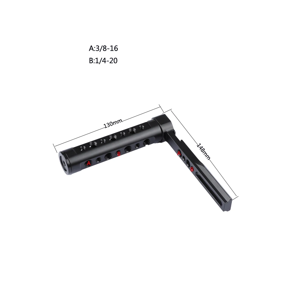 CAMVATE L-نوع مقبض الكاميرا قبضة مع الناتو السكك الحديدية السلامة و المدمج في الحذاء البارد جبل لمراقبة ، مصباح ليد ، ميكروفون ، مصباح يدوي