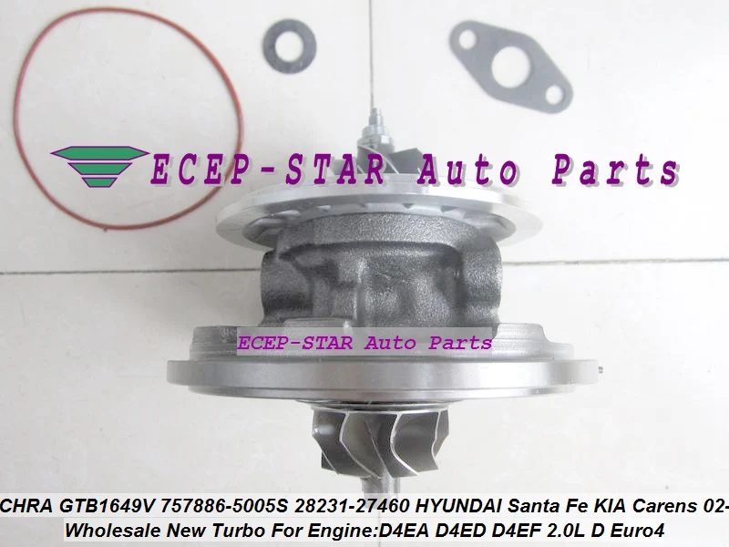 

Картридж Turbo CHRA Core GT1649V VNT 757886 757886 -5003S 28231-27400 Турбоядер для KIA Sportage Ceed Carens II D4EA 2.0L CRDi